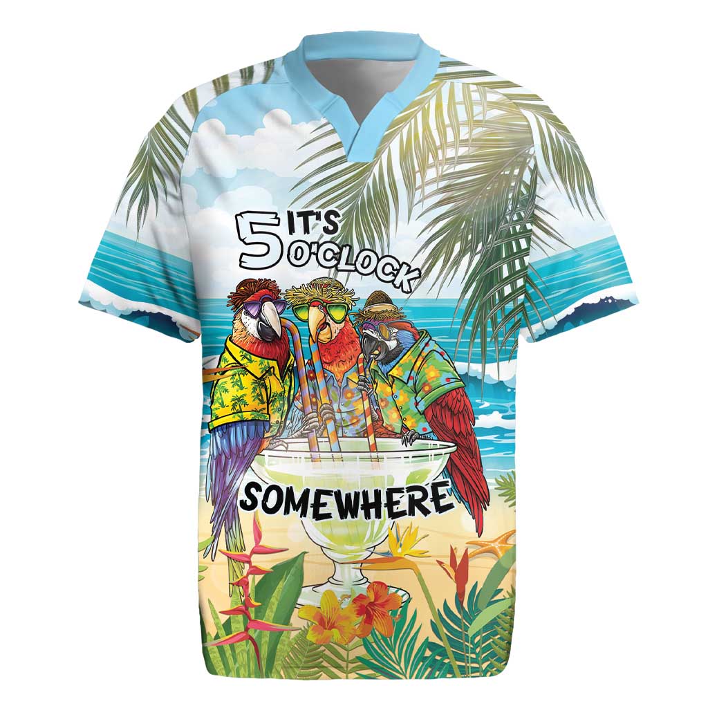 It's 5 o'clock Somewhere Rugby Jersey Beach Party LT7 Colorful - Polynesian Pride