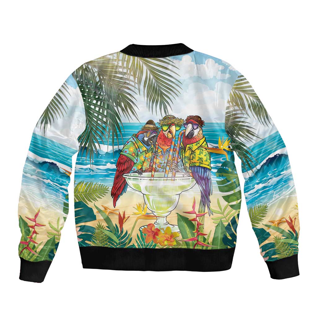 It's 5 o'clock Somewhere Sleeve Zip Bomber Jacket Beach Party - Polynesian Pride