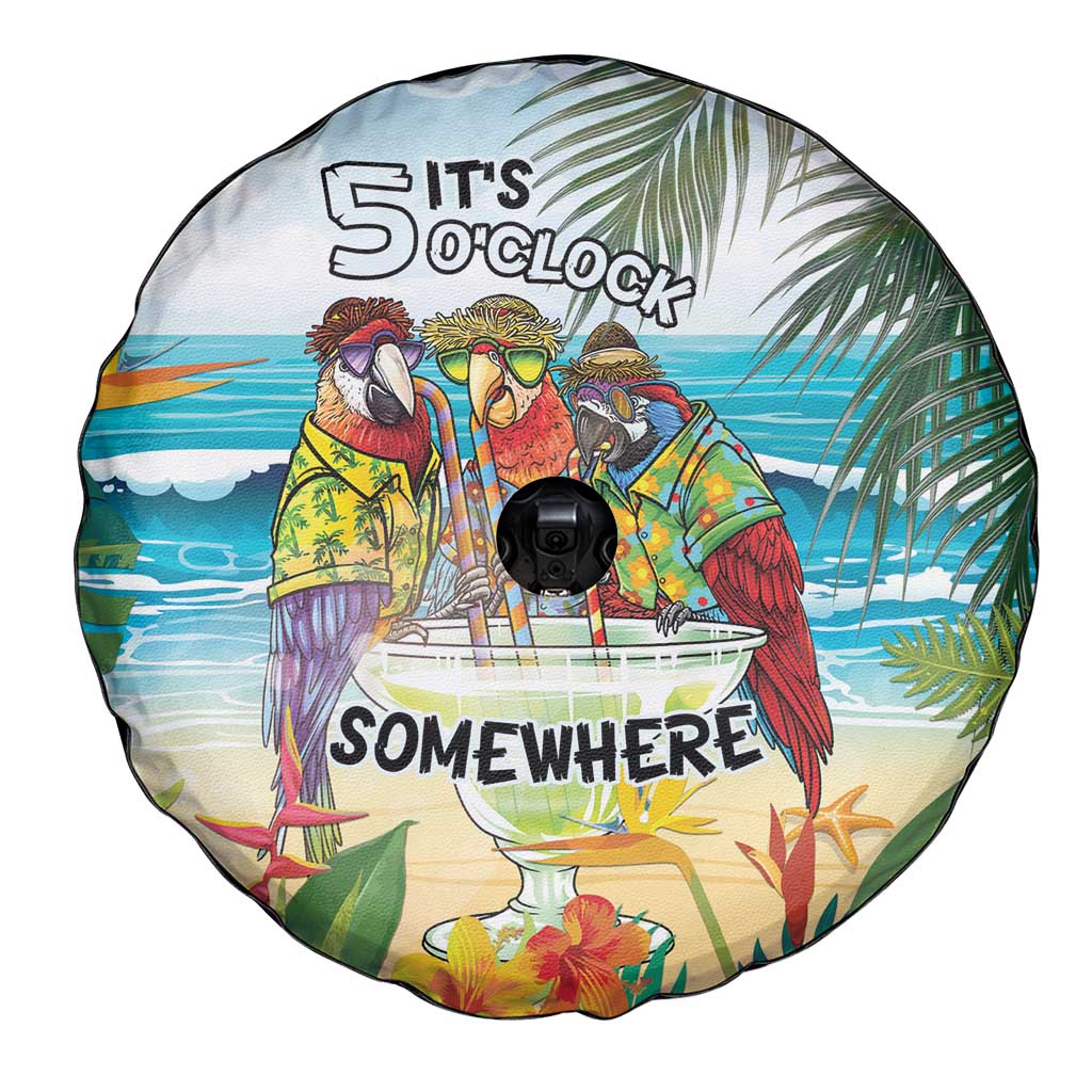 It's 5 o'clock Somewhere Spare Tire Cover Beach Party - Polynesian Pride