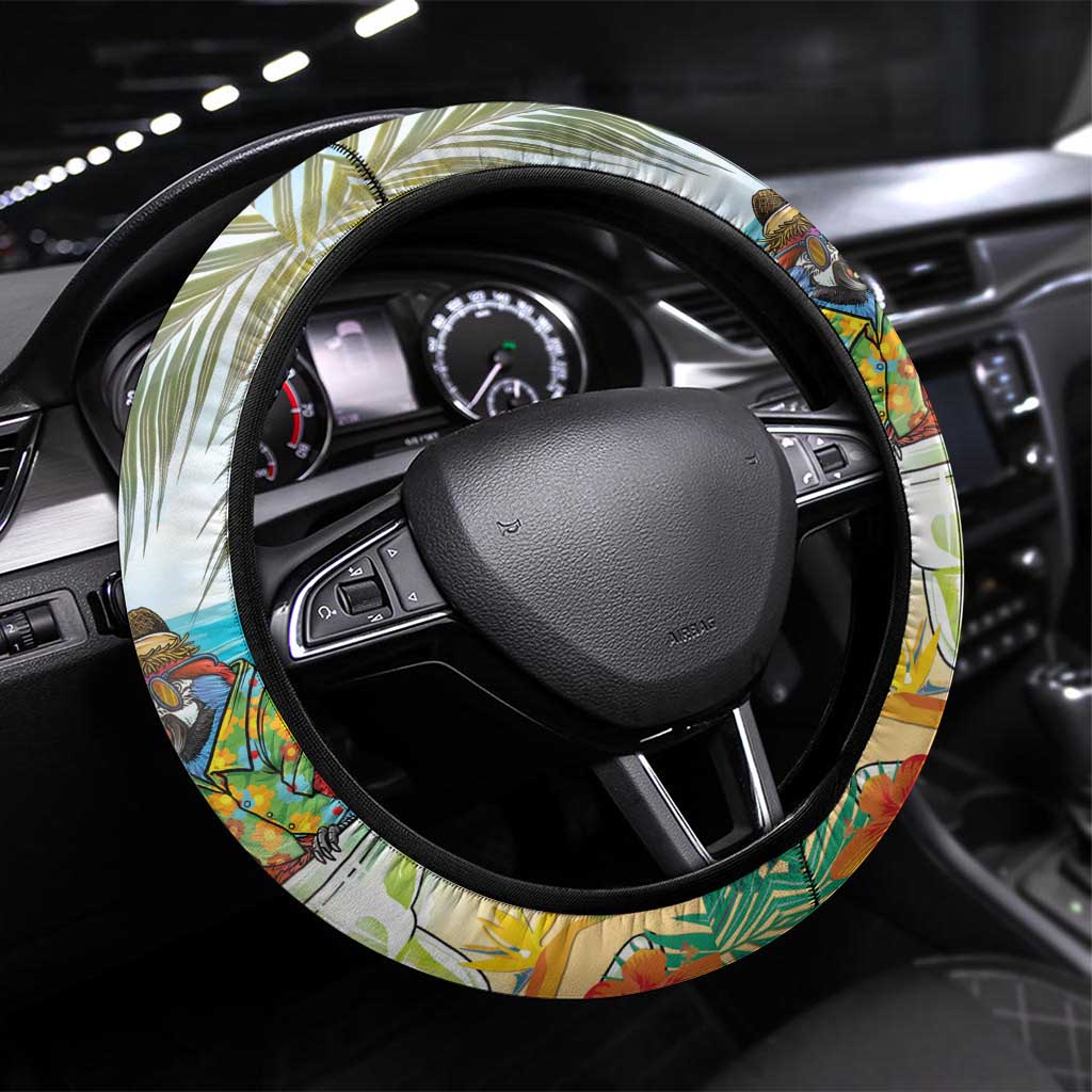 It's 5 o'clock Somewhere Steering Wheel Cover Beach Party LT7 Universal Fit Colorful - Polynesian Pride