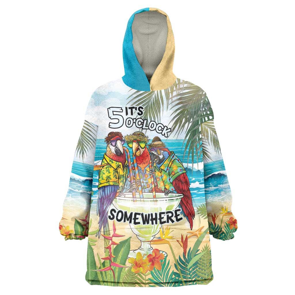 It's 5 o'clock Somewhere Wearable Blanket Hoodie Beach Party LT7 One Size Colorful - Polynesian Pride