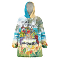 It's 5 o'clock Somewhere Wearable Blanket Hoodie Beach Party LT7 One Size Colorful - Polynesian Pride