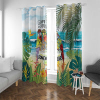 It's 5 o'clock Somewhere Window Curtain Beach Party - Polynesian Pride
