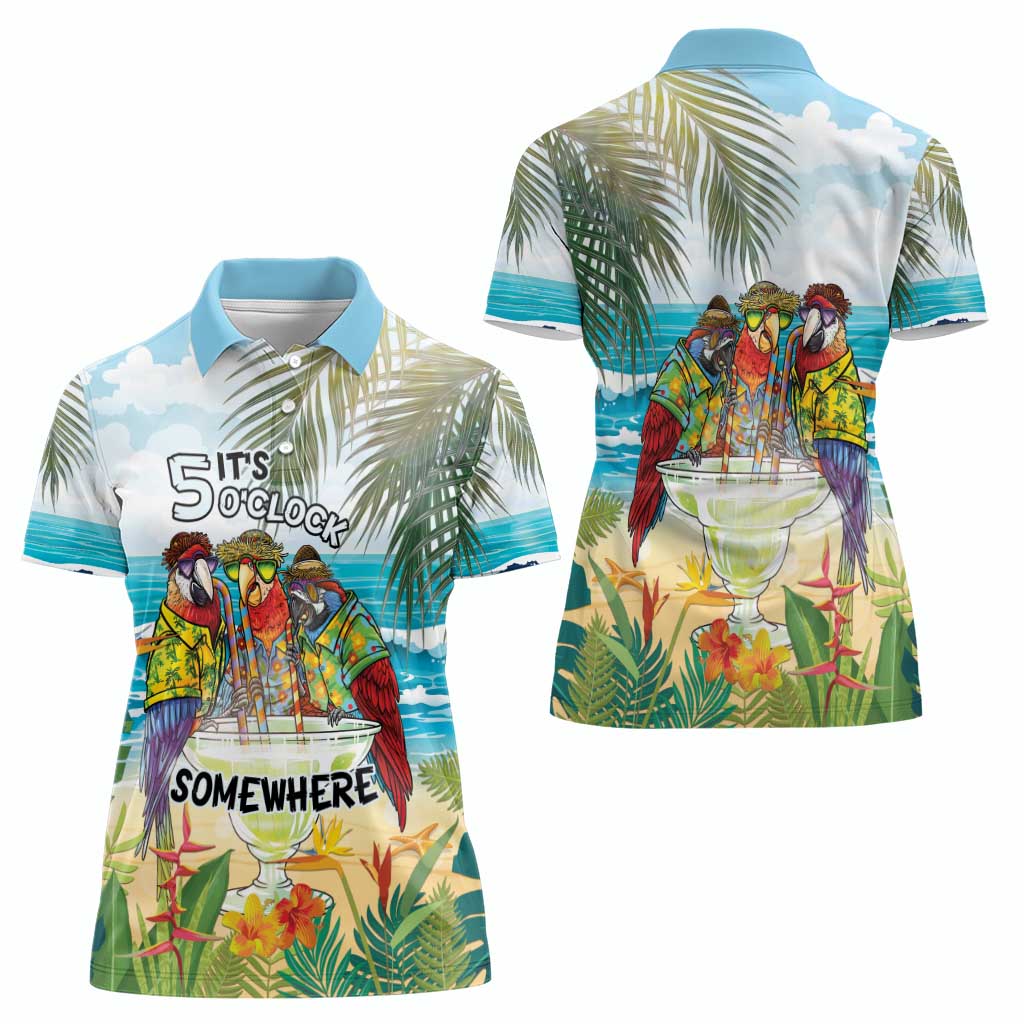 It's 5 o'clock Somewhere Women Polo Shirt Beach Party - Polynesian Pride