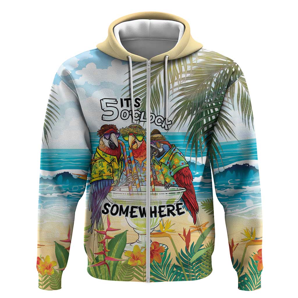 It's 5 o'clock Somewhere Zip Hoodie Beach Party - Polynesian Pride
