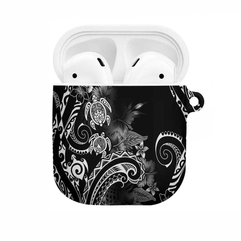 Aloha Hawaii Turtles Floral AirPods Case Obsidian Glaze