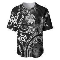 Aloha Hawaii Turtles Floral Baseball Jersey Obsidian Glaze