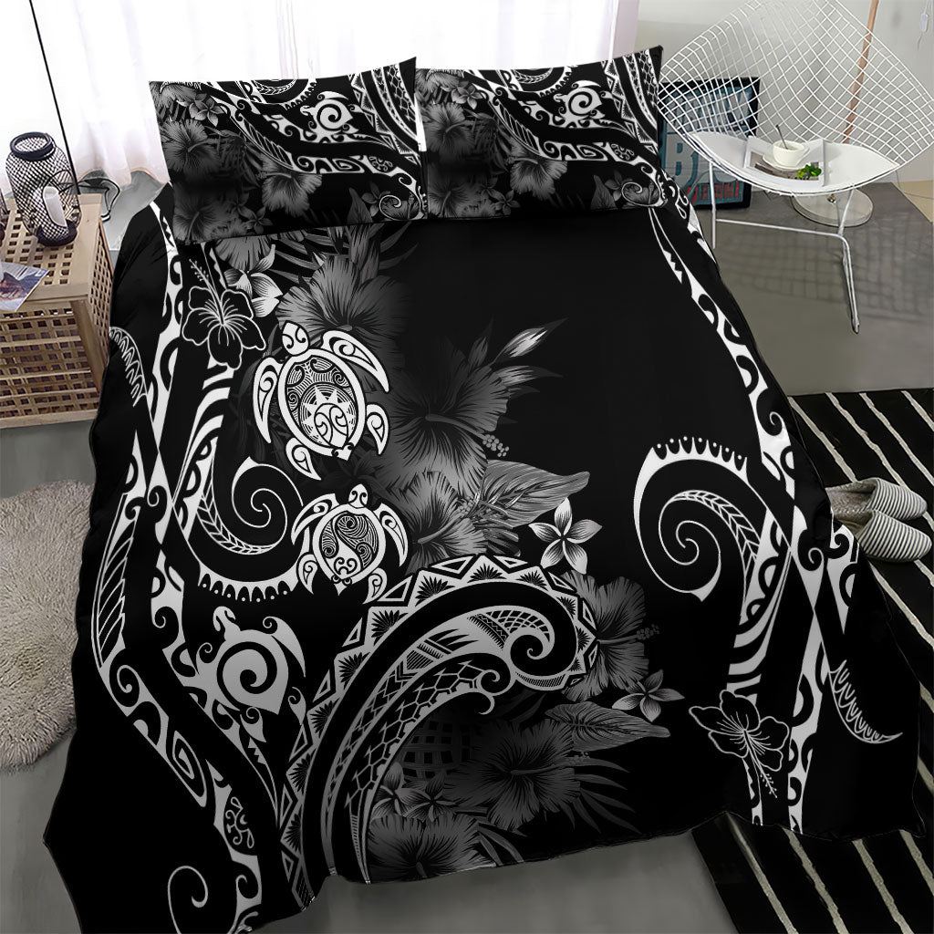 Aloha Hawaii Turtles Floral Bedding Set Obsidian Glaze
