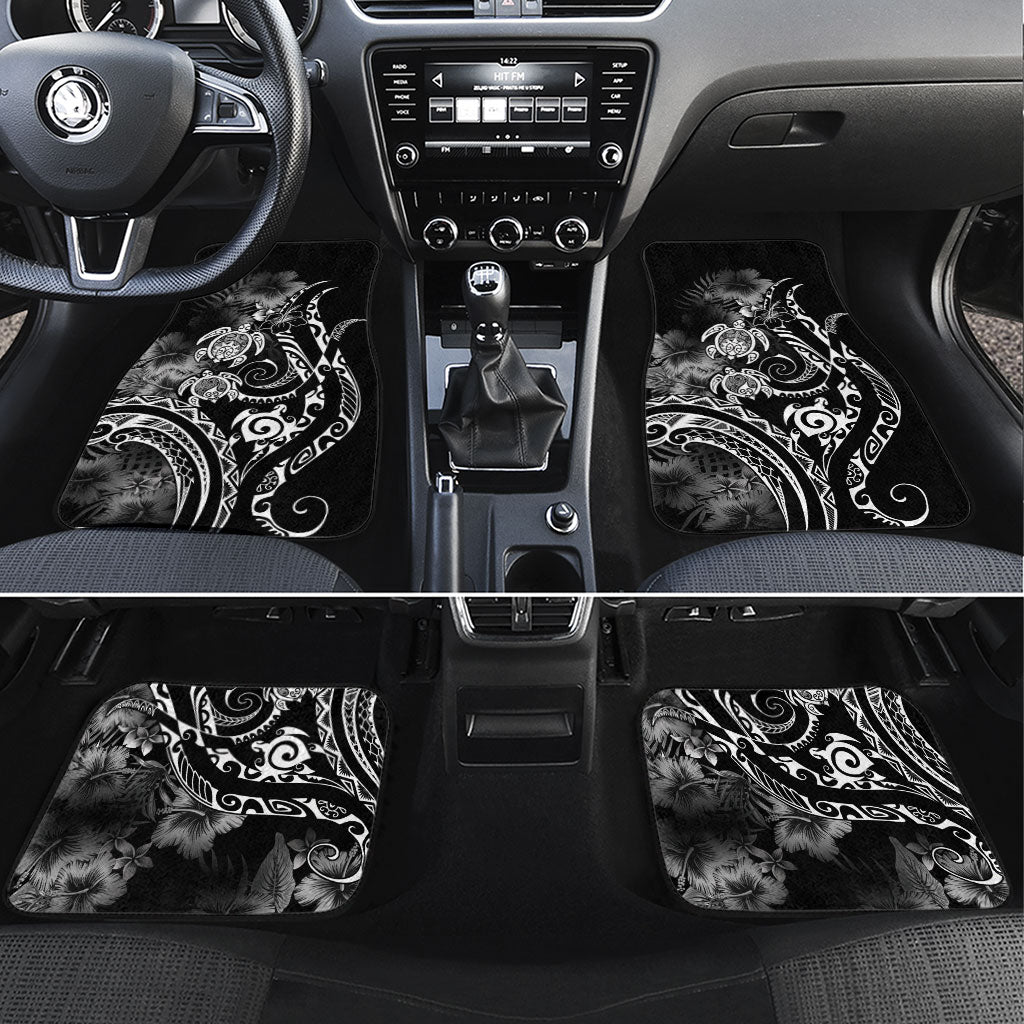 Aloha Hawaii Turtles Floral Car Mats Obsidian Glaze