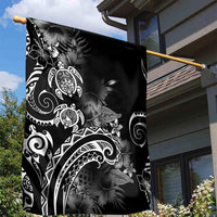Aloha Hawaii Turtles Floral Garden Flag Obsidian Glaze
