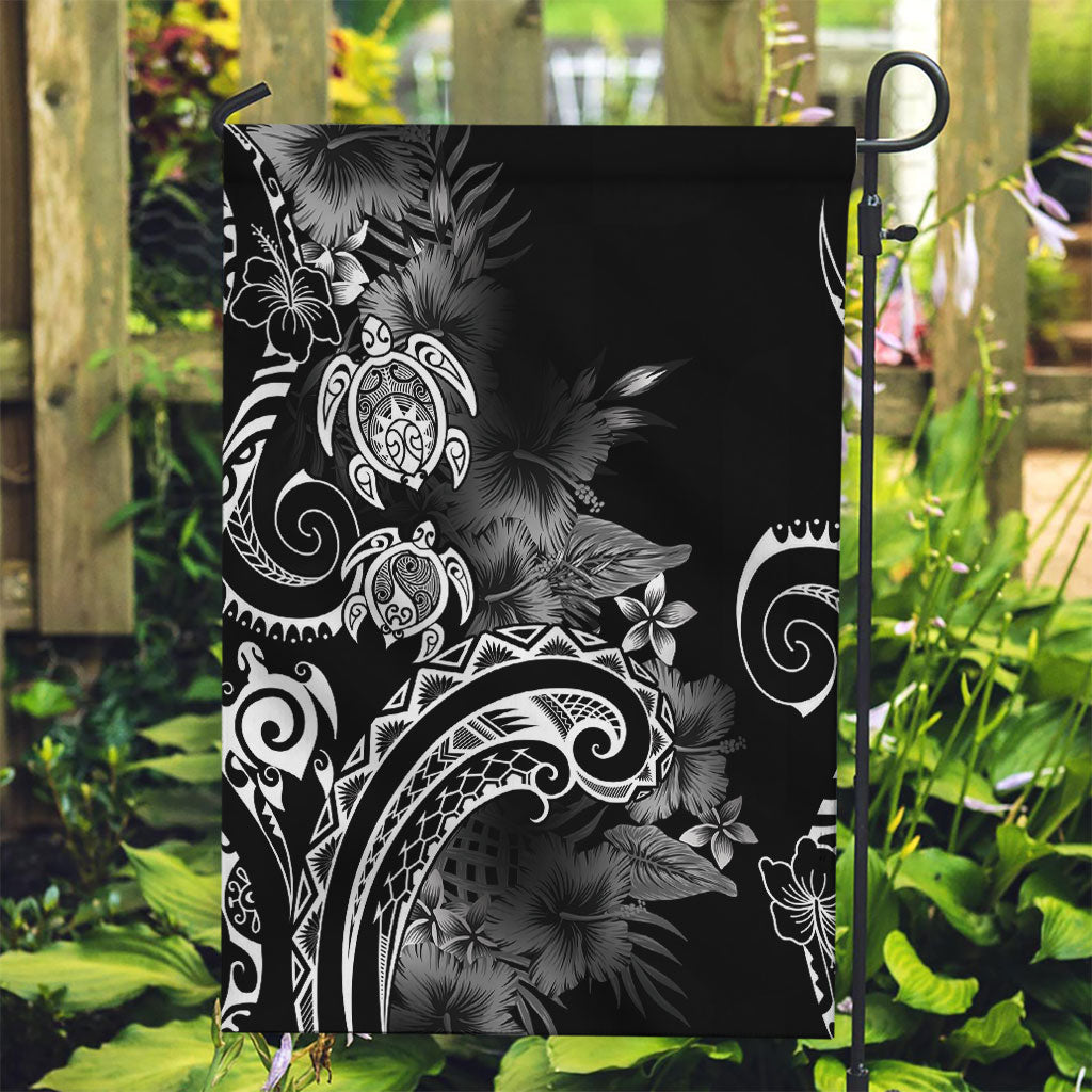 Aloha Hawaii Turtles Floral Garden Flag Obsidian Glaze