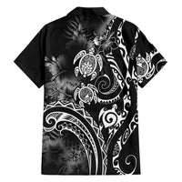 Aloha Hawaii Turtles Floral Hawaiian Shirt Obsidian Glaze