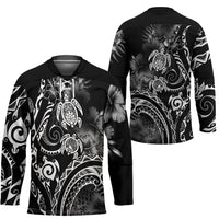 Aloha Hawaii Turtles Floral Hockey Jersey Obsidian Glaze