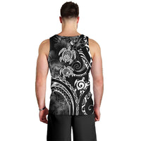 Aloha Hawaii Turtles Floral Men Tank Top Obsidian Glaze
