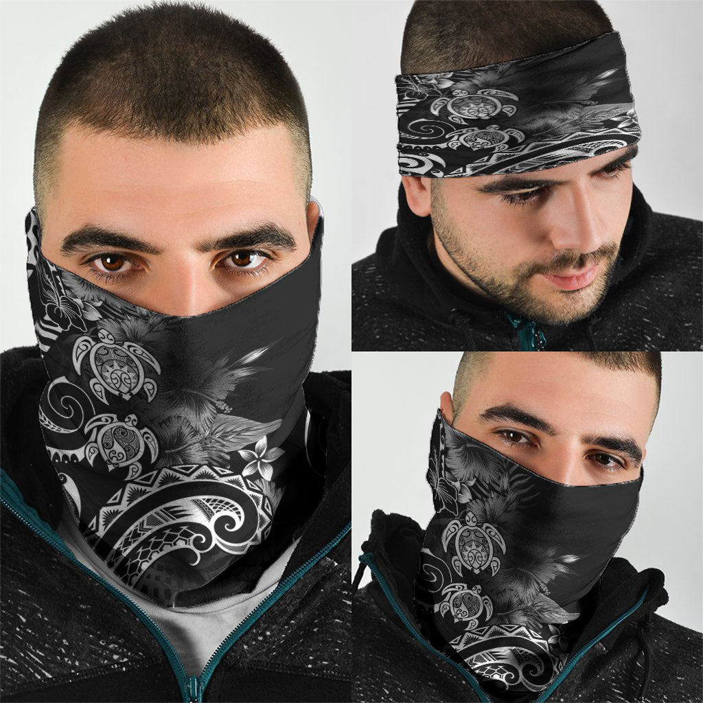 Aloha Hawaii Turtles Floral Neck Gaiter Obsidian Glaze