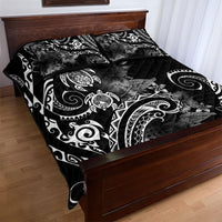 Aloha Hawaii Turtles Floral Quilt Bed Set Obsidian Glaze