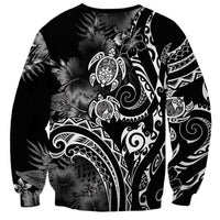Aloha Hawaii Turtles Floral Sweatshirt Obsidian Glaze