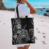Aloha Hawaii Turtles Floral Tote Bag Obsidian Glaze