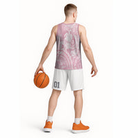 Aloha Hawaii Turtles Floral Basketball Jersey Pink Marbles Glaze