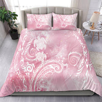 Aloha Hawaii Turtles Floral Bedding Set Pink Marbles Glaze