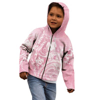 Aloha Hawaii Turtles Floral Kid Hoodie Pink Marbles Glaze