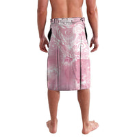 Aloha Hawaii Turtles Floral Lavalava Pink Marbles Glaze
