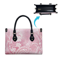 Aloha Hawaii Turtles Floral Leather Bag Pink Marbles Glaze