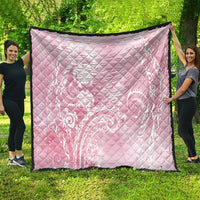 Aloha Hawaii Turtles Floral Quilt Pink Marbles Glaze