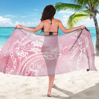 Aloha Hawaii Turtles Floral Sarong Pink Marbles Glaze