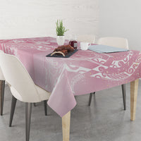 Aloha Hawaii Turtles Floral Tablecloth Pink Marbles Glaze