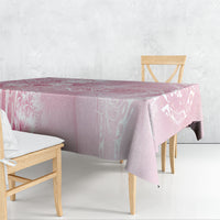 Aloha Hawaii Turtles Floral Tablecloth Pink Marbles Glaze
