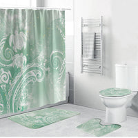 Aloha Hawaii Turtles Floral Bathroom Set Seafoam Marbles Glaze