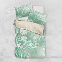Aloha Hawaii Turtles Floral Bedding Set Seafoam Marbles Glaze