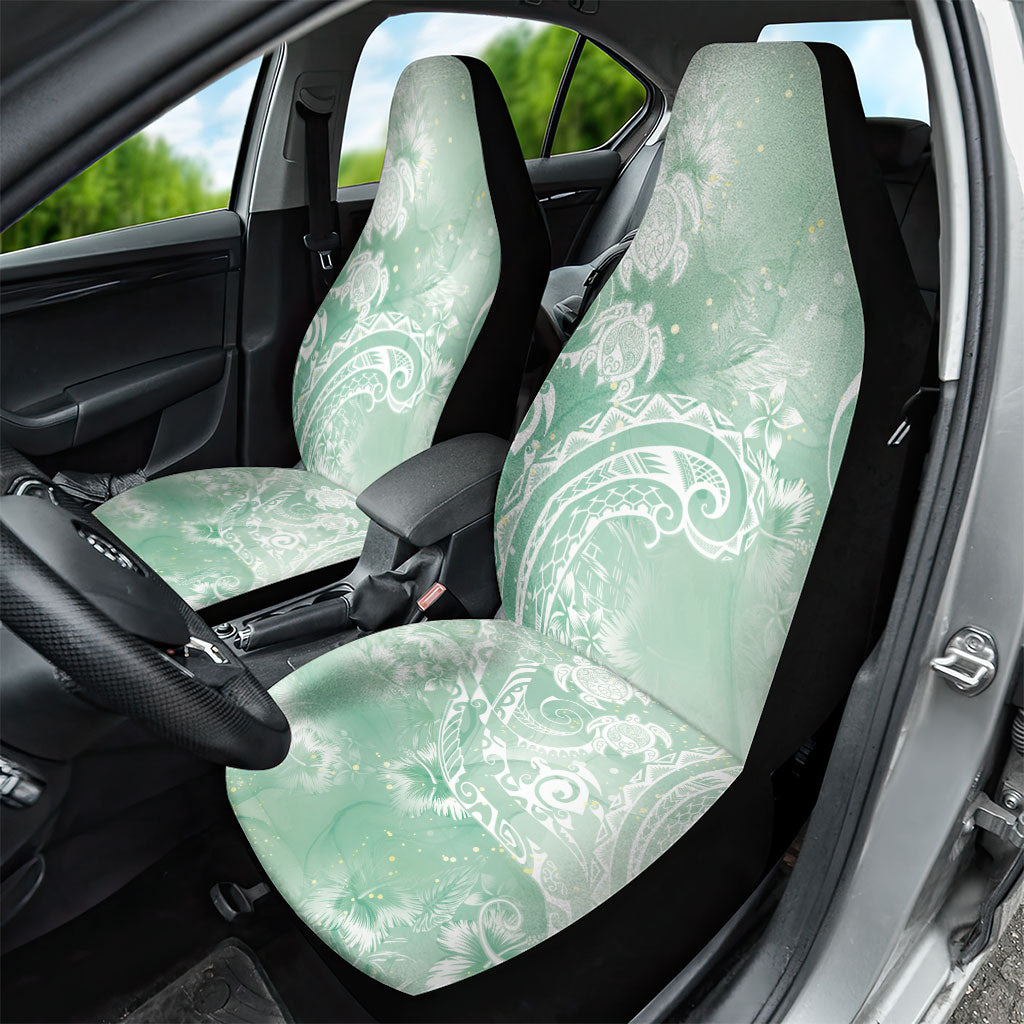 Aloha Hawaii Turtles Floral Car Seat Cover Seafoam Marbles Glaze