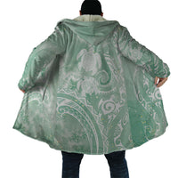 Aloha Hawaii Turtles Floral Cloak Seafoam Marbles Glaze