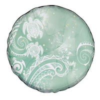 Aloha Hawaii Turtles Floral Spare Tire Cover Seafoam Marbles Glaze