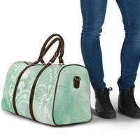 Aloha Hawaii Turtles Floral Travel Bag Seafoam Marbles Glaze