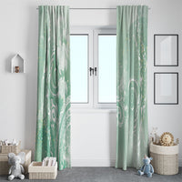 Aloha Hawaii Turtles Floral Window Curtain Seafoam Marbles Glaze
