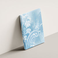 Aloha Hawaii Turtles Floral Canvas Wall Art Aqua Marbles Glaze