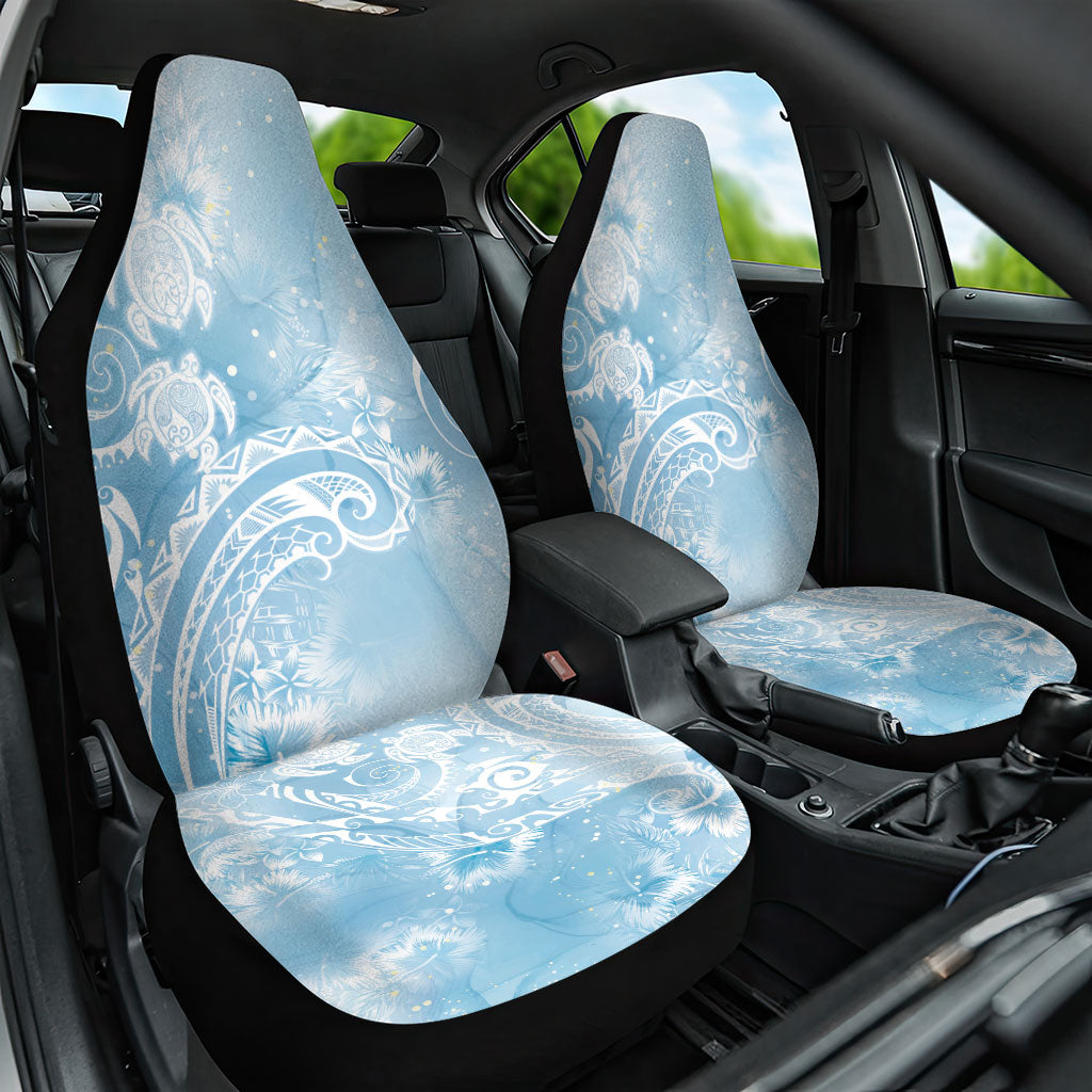 Aloha Hawaii Turtles Floral Car Seat Cover Aqua Marbles Glaze