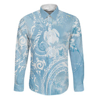 Aloha Hawaii Turtles Floral Family Matching Mermaid Dress and Hawaiian Shirt Aqua Marbles Glaze