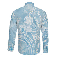 Aloha Hawaii Turtles Floral Family Matching Short Sleeve Bodycon Dress and Hawaiian Shirt Aqua Marbles Glaze