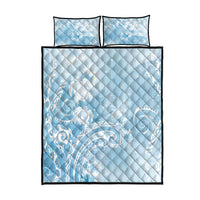 Aloha Hawaii Turtles Floral Quilt Bed Set Aqua Marbles Glaze
