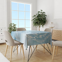 Aloha Hawaii Turtles Floral Tablecloth Aqua Marbles Glaze