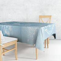 Aloha Hawaii Turtles Floral Tablecloth Aqua Marbles Glaze