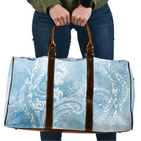 Aloha Hawaii Turtles Floral Travel Bag Aqua Marbles Glaze