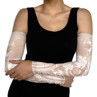 Aloha Hawaii Turtles Floral Arm Sleeves Taupe Marbles Glaze