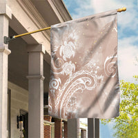 Aloha Hawaii Turtles Floral Garden Flag Taupe Marbles Glaze