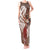 Tahiti Islands Polynesian Plumeria Tank Maxi Dress Tahitian Vahine 'Ote'a - Beige