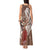 Tahiti Islands Polynesian Plumeria Tank Maxi Dress Tahitian Vahine 'Ote'a - Beige